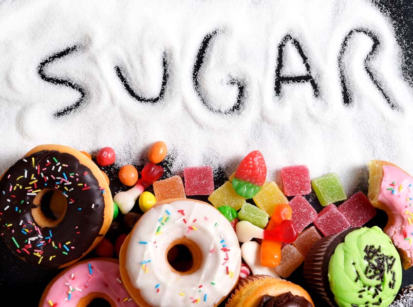 Sugar, donuts, and colourful sweets