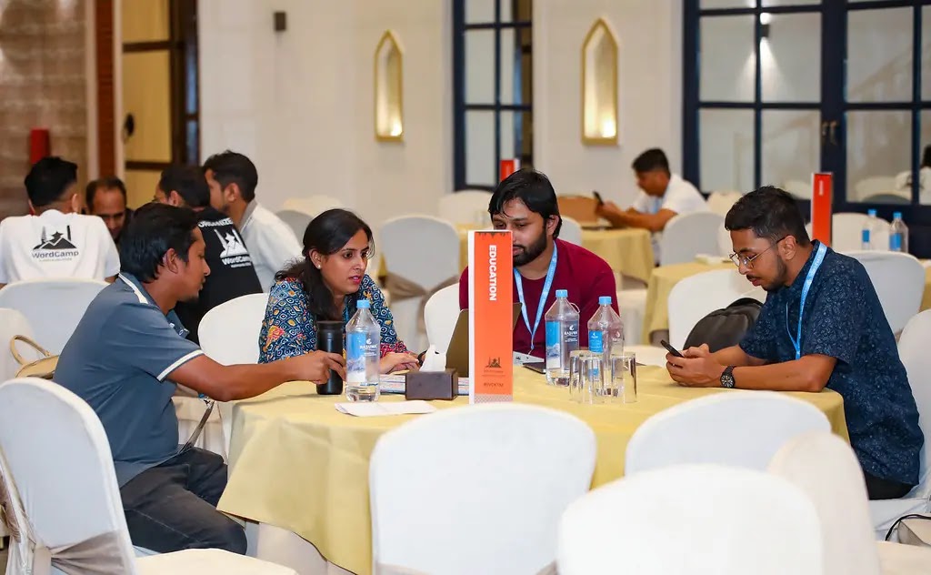 Nishat Shahriyar at WordCamp Kathmandu 2026 - Education Table