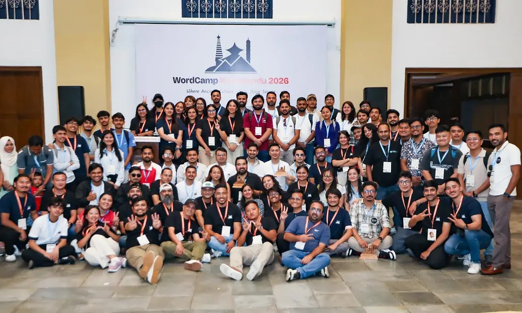 Contributor Day group photo - WordCamp Kathmandu 2026