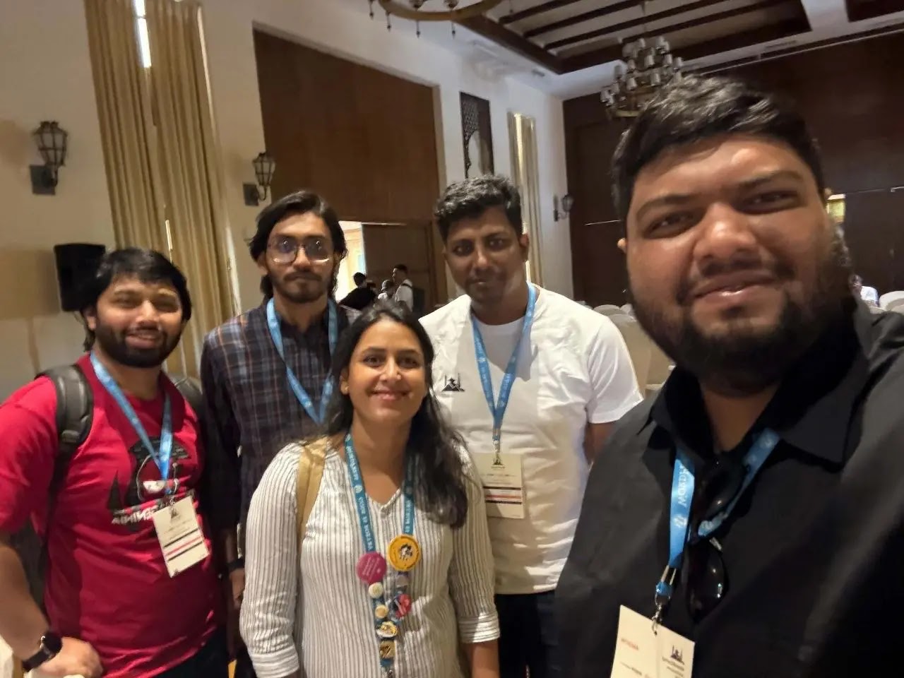 with Pooja and Others - Nishat Shahriyar at WordCamp Kathmandu 2026