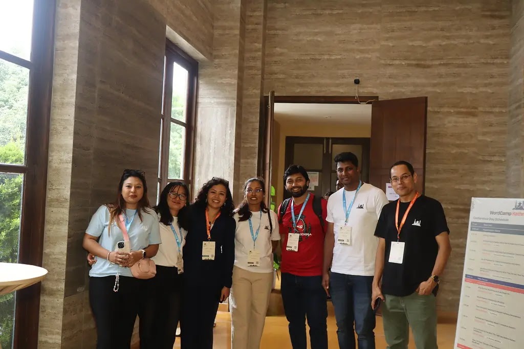 with some more friends - Nishat Shahriyar at WordCamp Kathmandu 2026