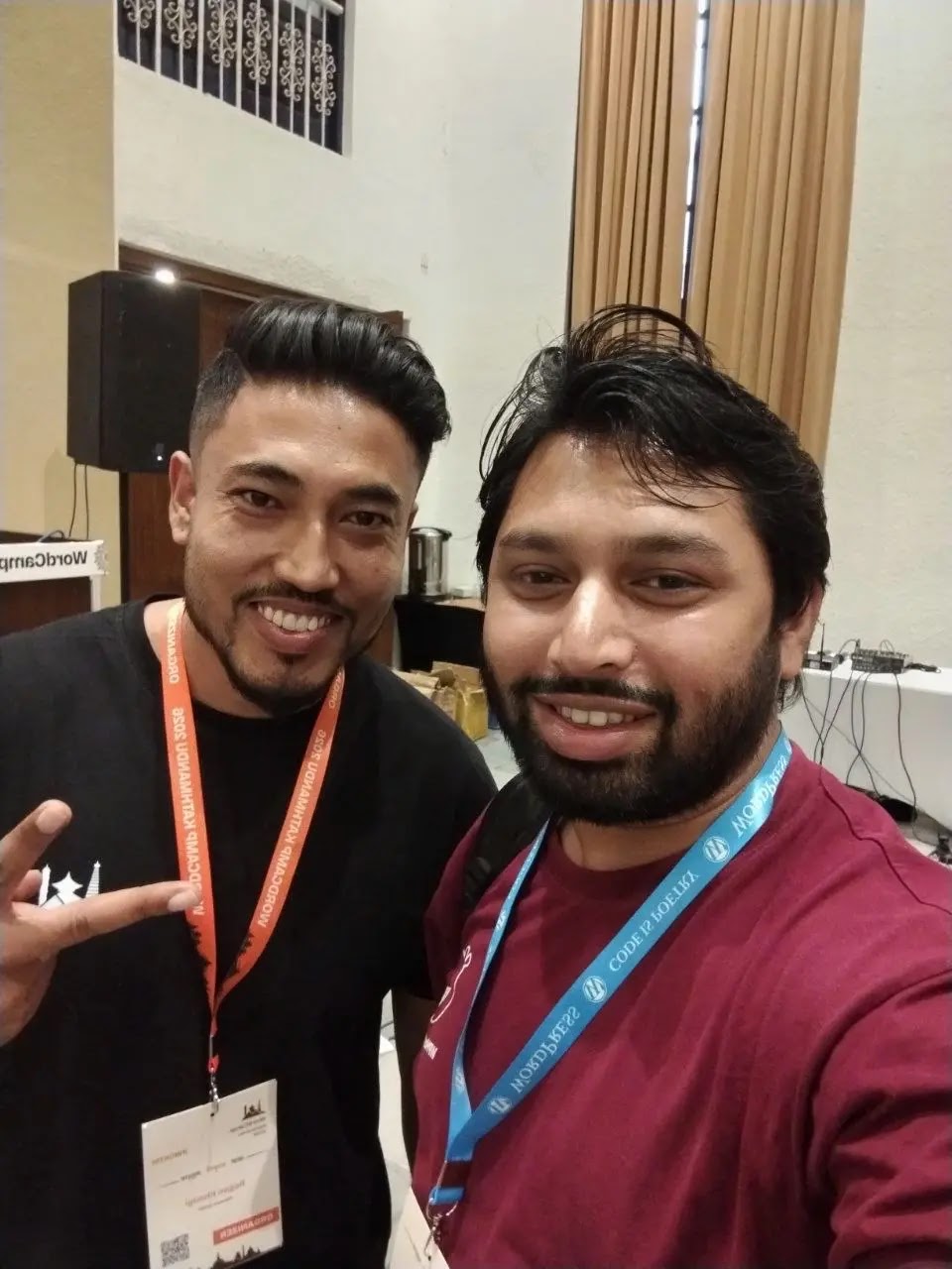 With Lead organiser, Regan Khadgi - Nishat Shahriyar at WordCamp Kathmandu 2026
