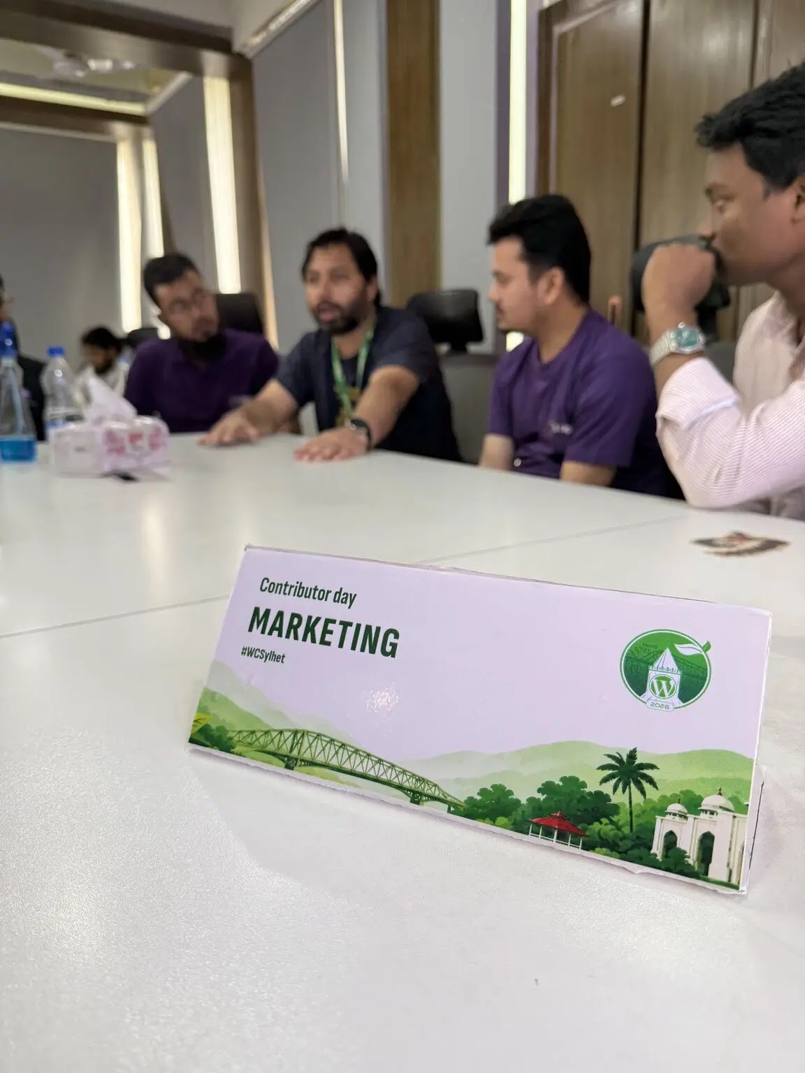 Marketing table, Contributor Day - WordCamp Sylhet 2026 - Nishat Shahriyar